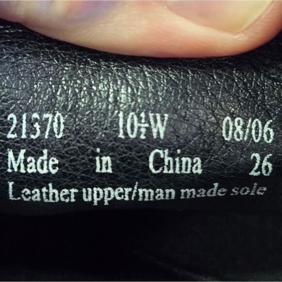 🐢 Bostonian Mens Black Leather Shoes Size 10.5W - Picture 13 of 13